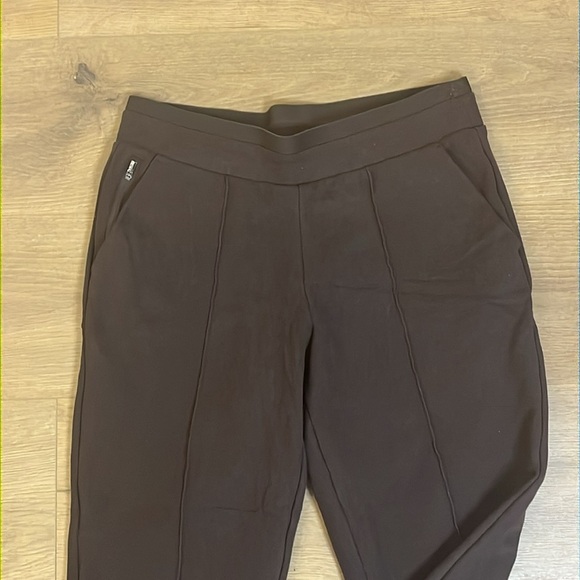 Athleta | Venice Heathered Pintuck Pant brown Women’s size SP S petite stretch - Picture 5 of 9
